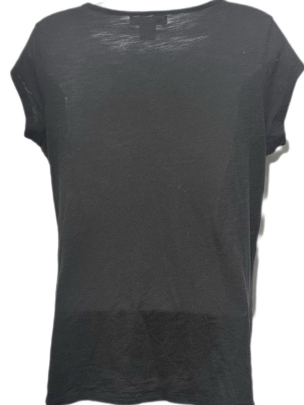 Liz Claiborne Black Embroidered Lace Overlay Short Sleeve Top Blouse Size S EUC - Picture 2 of 6